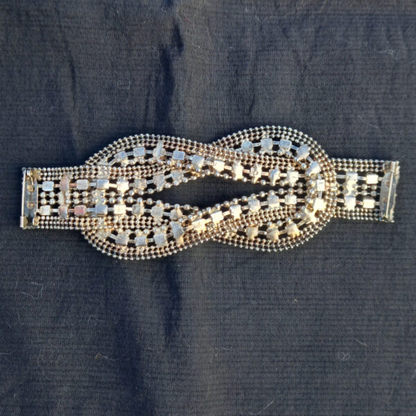 Vintage Double-Loop Rhinestone (Strass) Brooch (VCAJ-049) - Image 5