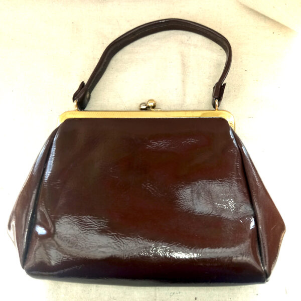 Vintage Vinyl Purse Brown (VCBA-009) - Image 2