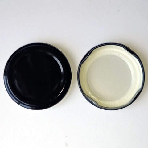 53mm Black Metal Twist Cap Jar Lids (LID-53×1)