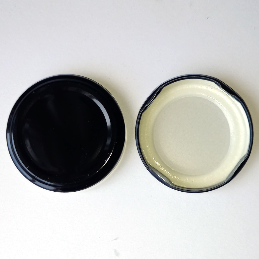53mm Black Metal Twist Cap Jar Lids (LID-53x1)