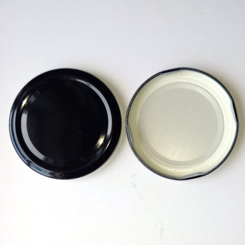 70mm Black Metal Twist Cap Jar Lids (LID-70×1)