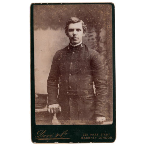 CdV of Young Man in Uniform Dore & Co Hackney (ANPH-005)
