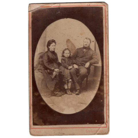 CdV of Couple with Daughter by Hugh Kerr Londonderry (ANPH-007)