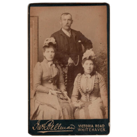 CdV of Man Standing + Two Women Sitting by Bellman Whitehaven (ANPH-008)