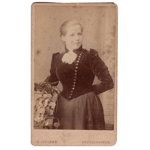 CdV of Young Woman Standing by E. Ireland (ANPH-009)