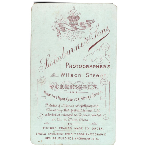 CdV of a Young Woman Standing by Swinburne & Sons Workington (ANPH-010) - Image 2