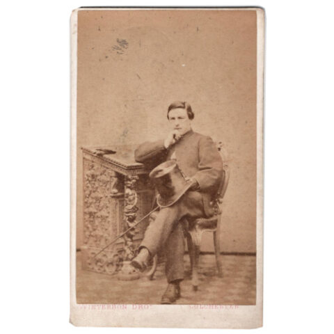 CdV of Man Sitting with Top-hat by Winterbon Bro Colchester (ANPH-017)