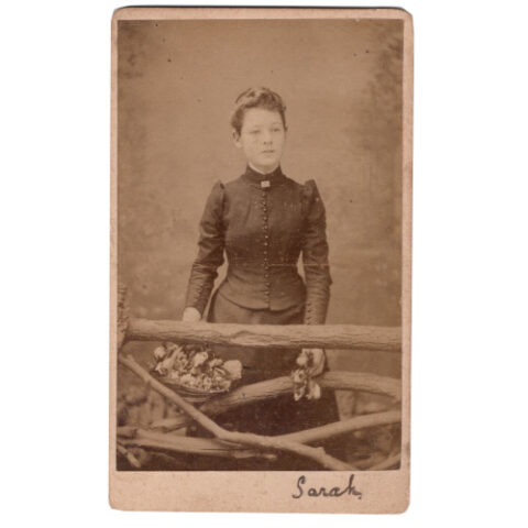 CdV Young Woman Standing by Lawrence Lowe St John’s Wood (ANPH-020)