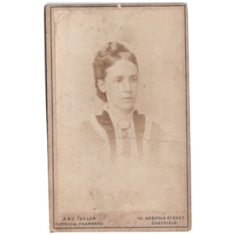 CdV of a Young Woman by A & G Taylor Sheffield (ANPH-030)