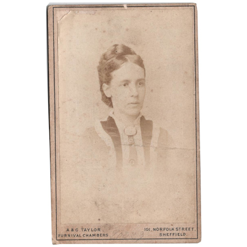 CdV of a Young Woman by A & G Taylor Sheffield (ANPH-030)