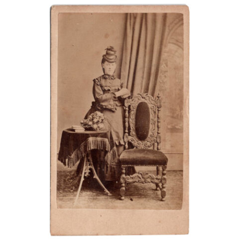 CdV of a Young Woman Standing by Henry Ottridge Luton (ANPH-031)