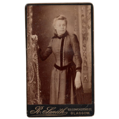 CdV of a Young Woman Standing by R Smith Glasgow (ANPH-041)