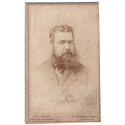 CdV of a Man with Beard by A & G Taylor Sheffield (ANPH-047)