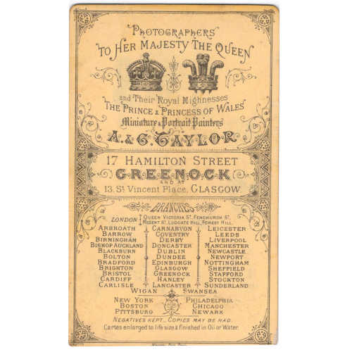 CdV of a Young Woman by A & G Taylor Greenock (ANPH-050) - Image 2