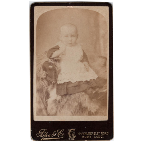 CdV of a Baby by Pope & Co Bury Lancashire (ANPH-069)