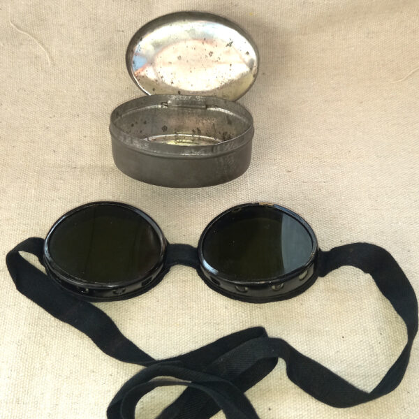 1940s WWII Swiss Army SNOW GOGGLES by FAEC Chiasso (ARMY-010) - Image 2