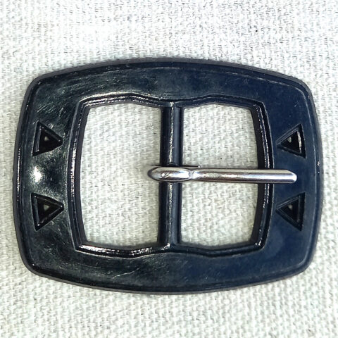 Vintage Plastic Belt Buckle Black (BB-051)