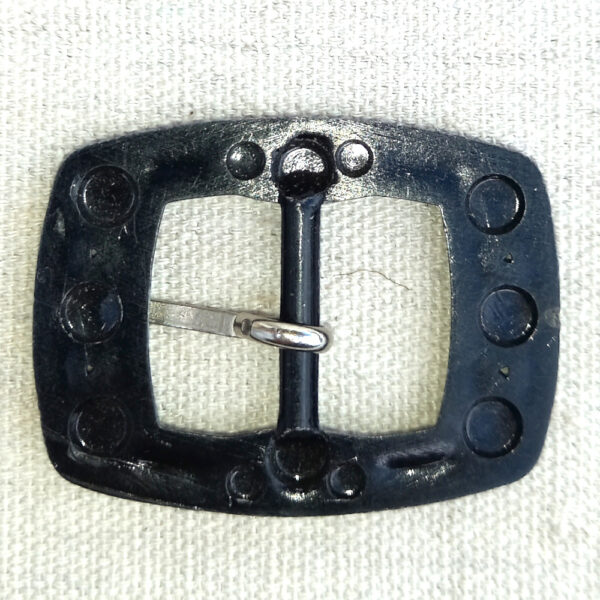 Vintage Plastic Belt Buckle Black (BB-051) - Image 2