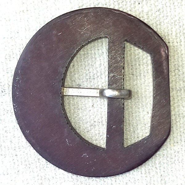 1940s Belt Buckle Brown/Cream (BB-052) - Image 2