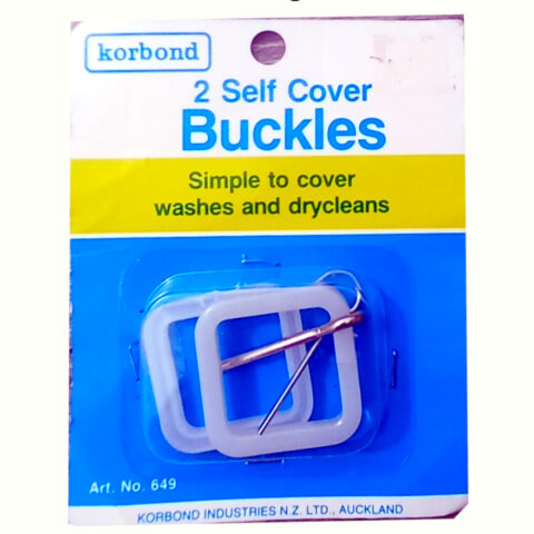 Vintage Korbond Self-Cover Buckles x2 Art No 649 (BB-055) (Original Packaging)