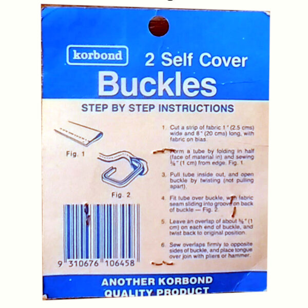 Vintage Korbond Self-Cover Buckles x2 Art No 649 (BB-055) (Original Packaging) - Image 2