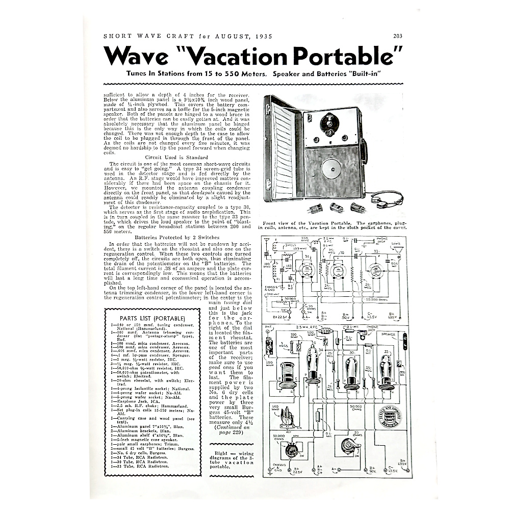 1935 The Radio Experimenter's Magazine "Short Wave Craft" (BKM-011) - Image 2