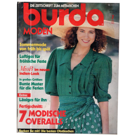 BURDA Magazine July 1989 with 80+ Patterns (BKSP-002)