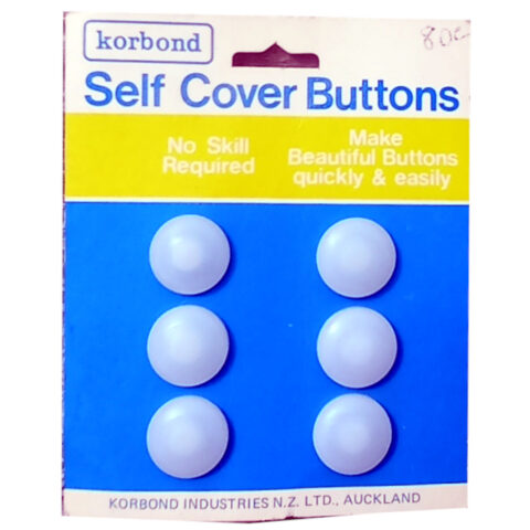 19mm Korbond Self Cover Buttons x6 (BUT-040) Original Packaging
