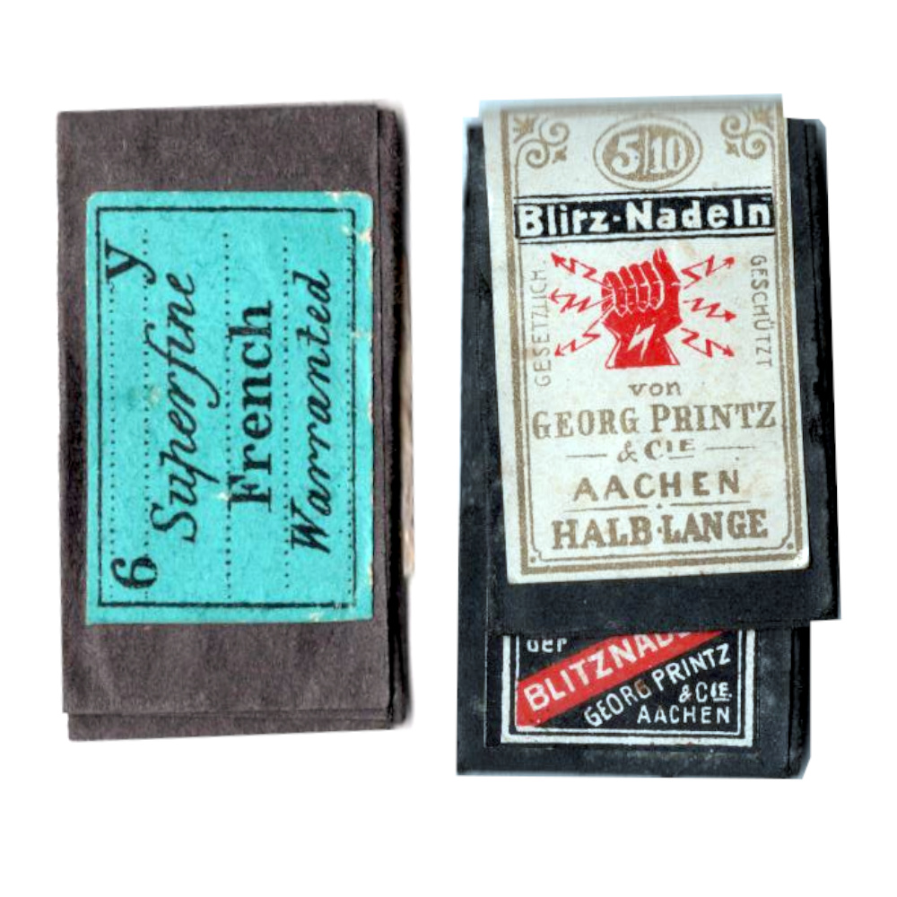 Antique Sewing Needles "Blitz-Nadeln" + Superfine French (MIS-023)
