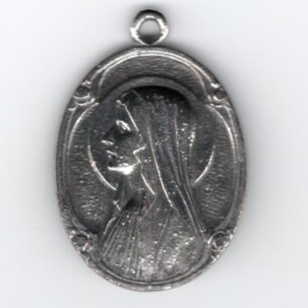 Vintage Religious Catholic Pendant of St Bernadette Lourdes France (VCAJ-059)