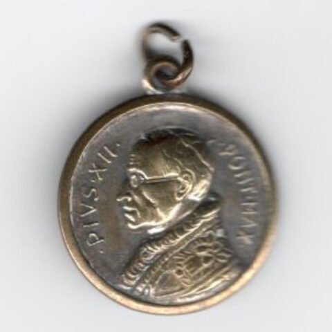 Vintage Religious Catholic Pendant of Pope Pius XII (VCAJ-061)
