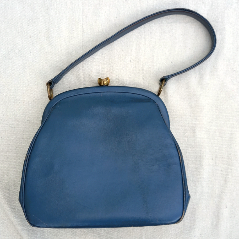 Vintage Leather Purse Blue (VCBA-011)