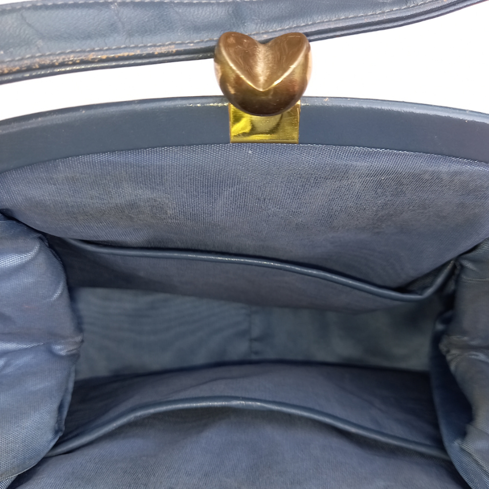 Vintage Leather Purse Blue (VCBA-011) - Image 2