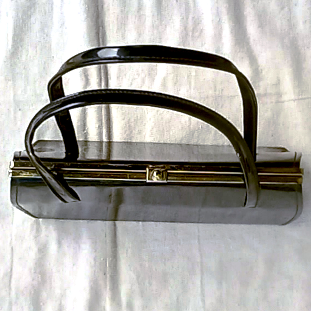 Vintage Vinyl Purse Black (VCBA-013) - Image 2