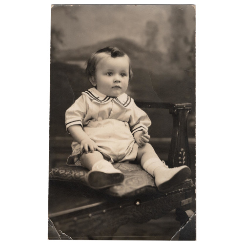 Postcard of Toddler Sitting on Chair (ANPC-004)