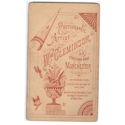 CdV of Young Woman by William Cleminson Manchester (ANPH-055) - Image 2