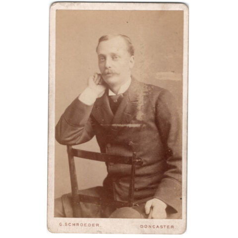 CdV of a Man Sitting by G Schroeder Doncaster (ANPH-076)