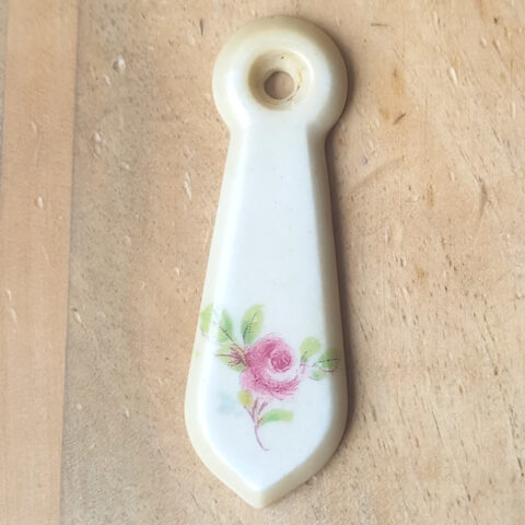 Vintage Floral China Escutcheon Keyhole Cover (ANTC-004)