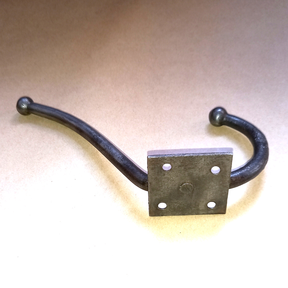 Antique Forged Wrought Iron Hat & Coat Hook (ANTM-001) - Image 2