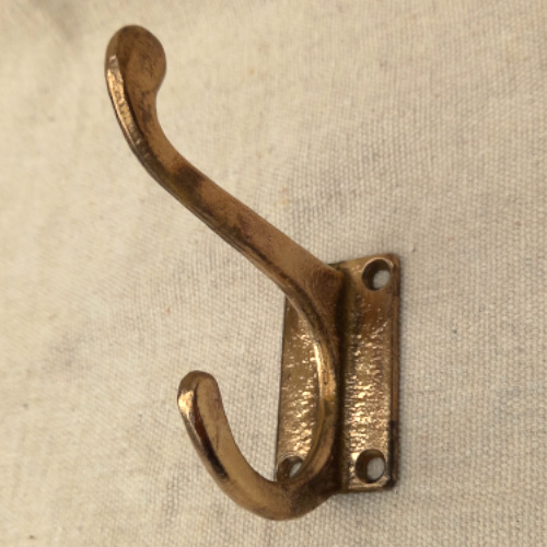 Vintage brass hat and coat hook