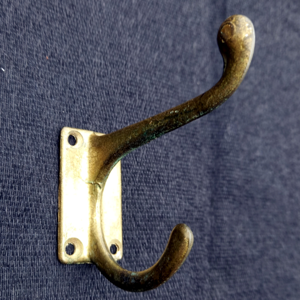 Vintage Hat and Coat Hook Brass (ANTR-011)