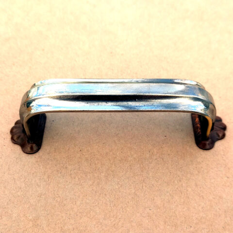 Art Deco Pull Handle Chrome/Copper C/C=75mm (ANTR-024)