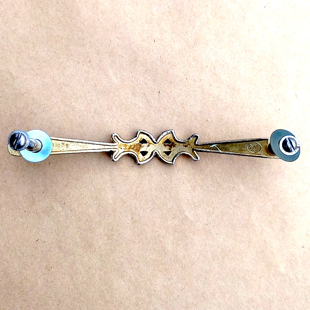 Retro Brass Pull Handle C/C=115mm by Brent Ware (ANTR-032) - Image 3