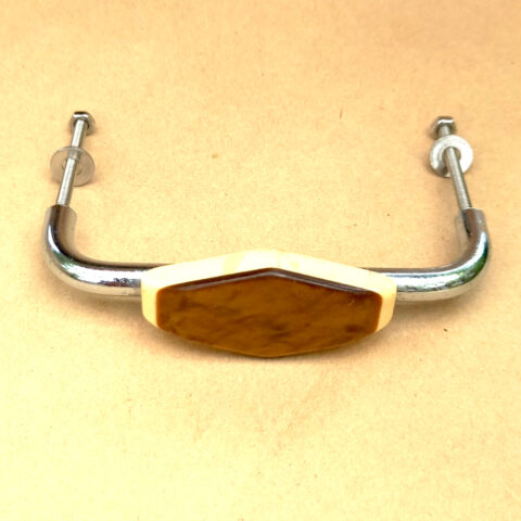 Art Deco Chrome/Bakelite Pull Handle C/C=83mm (ANTR-036)