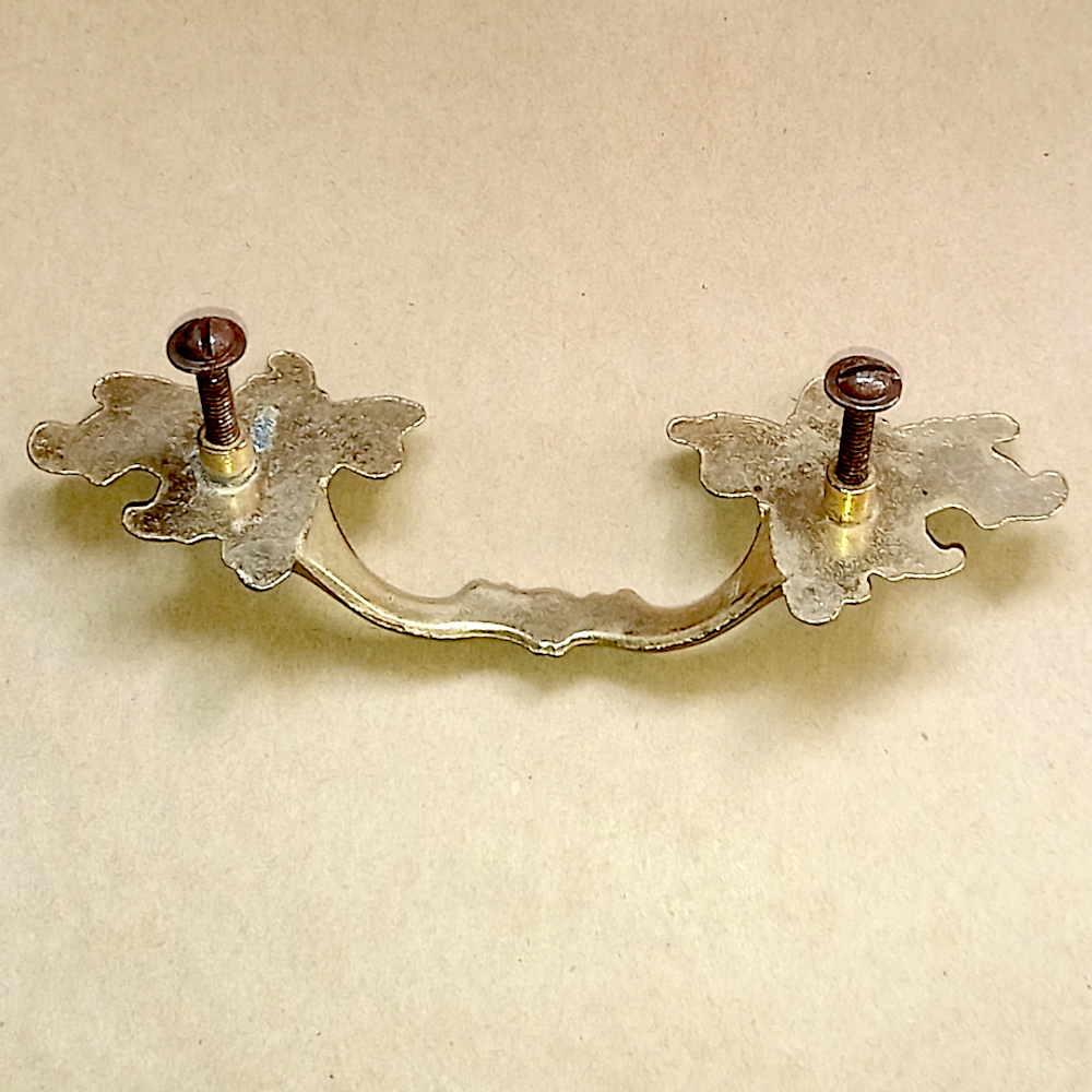 Vintage Decorative Metal Pull Handle Gold-Tone C/C=77mm (ANTR-038) - Image 2