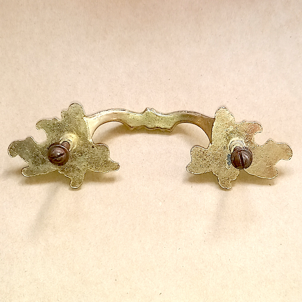 Vintage Decorative Metal Pull Handle Gold-Tone C/C=77mm (ANTR-038) - Image 3