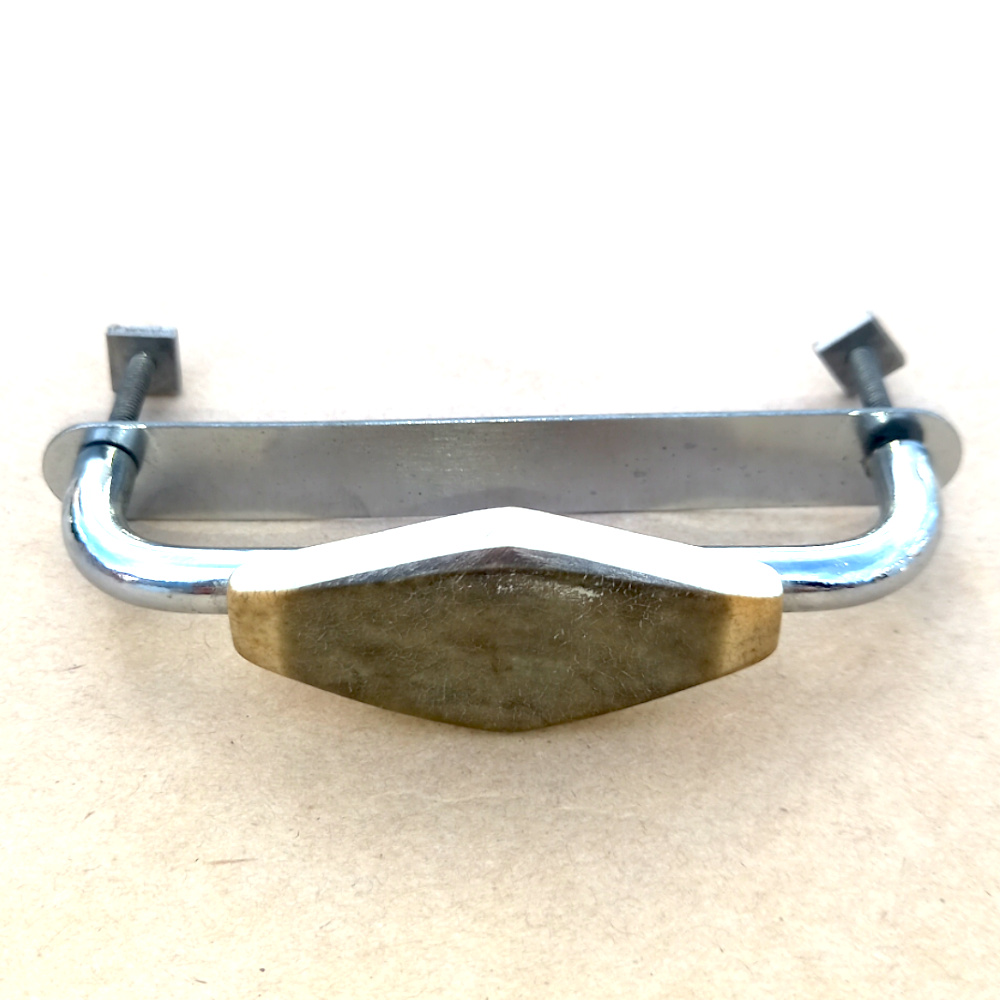 Art Deco Chrome/Bakelite Pull Handle C/C=83mm (ANTR-045)