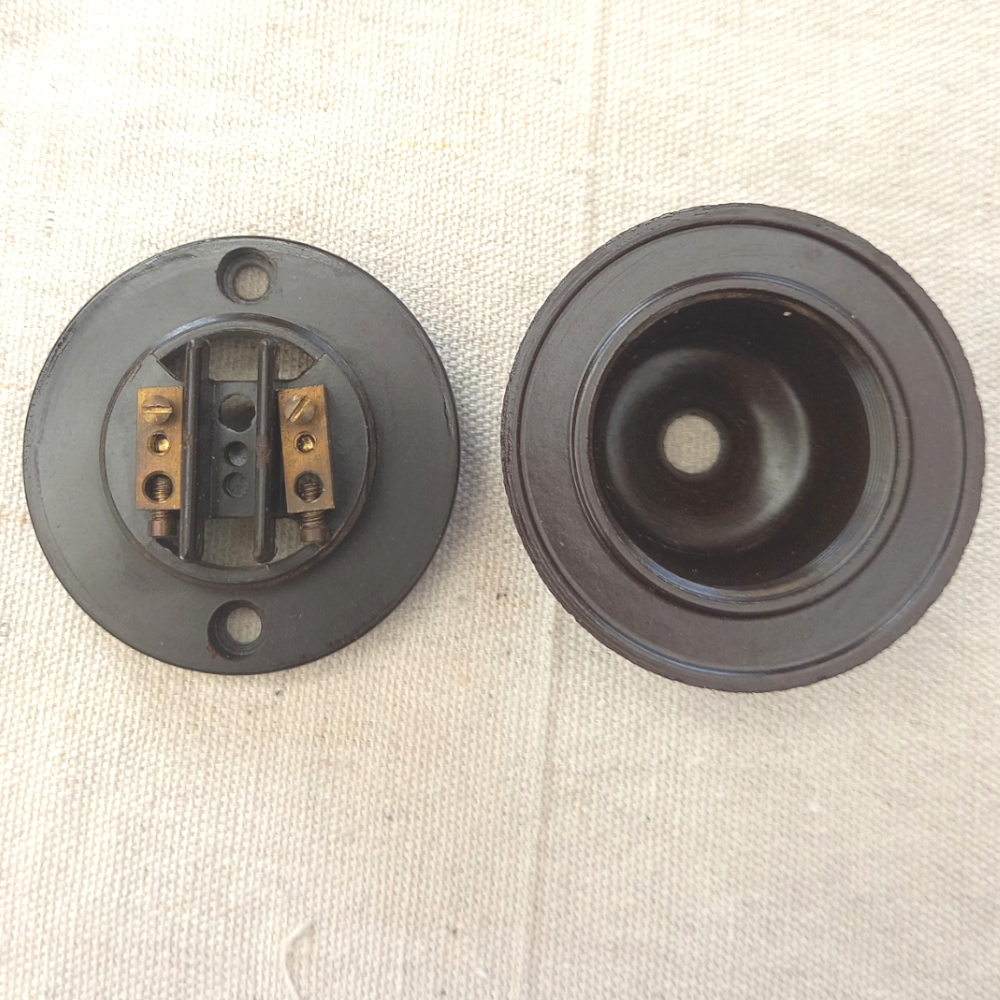 Bakelite Ceiling Lampholder Brown 5A 250V by Goltone (ANTV-003) - Image 3