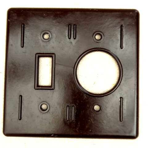 Art Deco Bakelite Switch Plate by R.K.I Christchurch (ANTV-021)