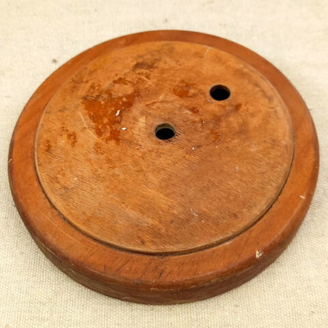 Large Vintage Wooden Mounting Block 150mm Round (ANTV-024)
